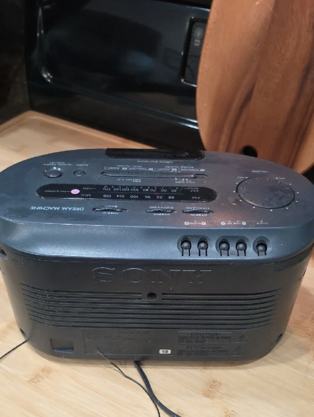 Sony Portable CD Player Stereo Clock Radio - Black
